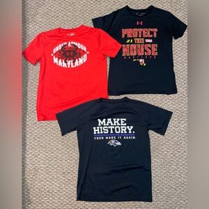 Under Armour Kids Red and Black Graphic Tees